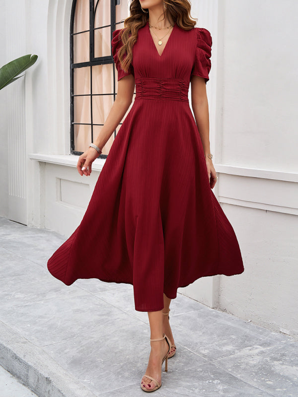 elegant midi dress Nightbloom Pleated Midi Dress S