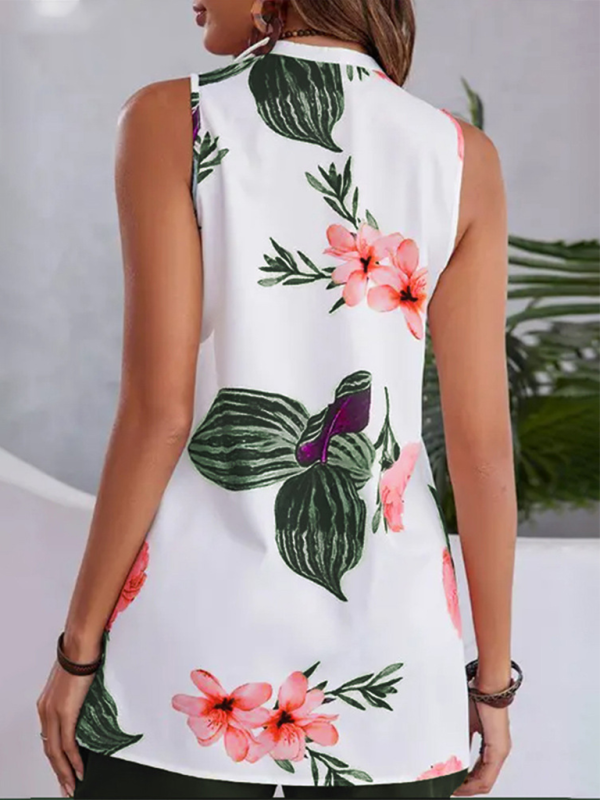 Women's Printed Casual Vacation Top and Shorts Set-[Adult]-[Female]-2022 Online Blue Zone Planet