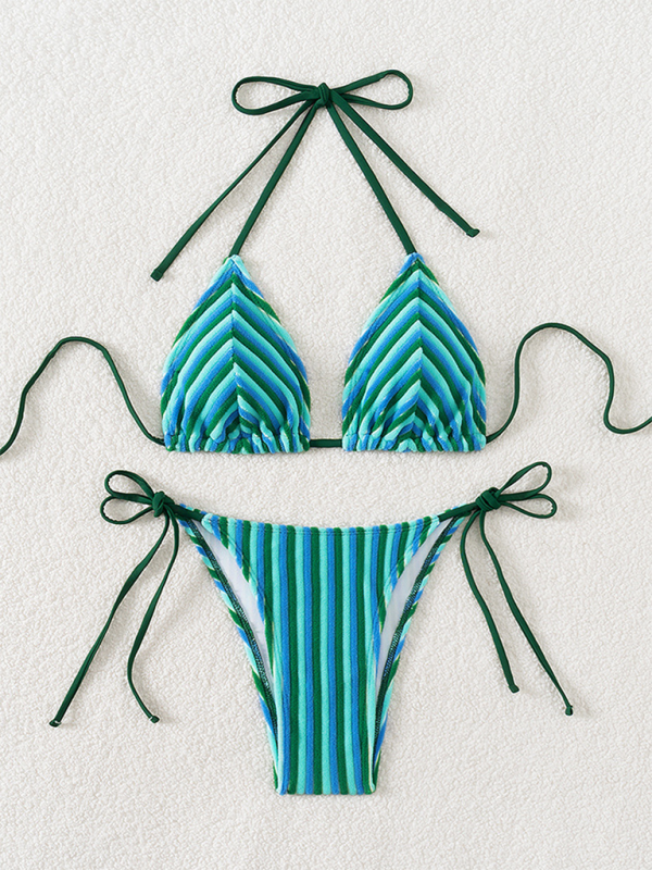 Halter neck bikini summer beach vacation swimsuit-TOPS / DRESSES-[Adult]-[Female]-2022 Online Blue Zone Planet