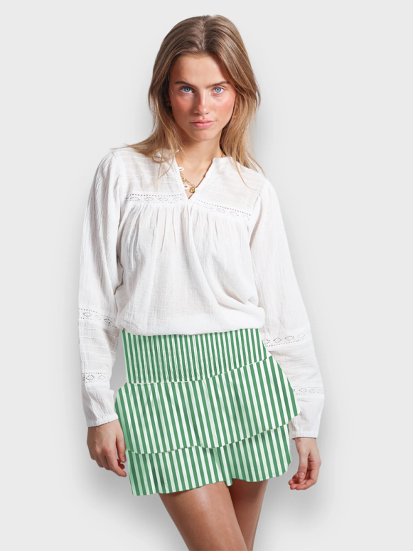 Blue Zone Planet | Women's casual cake skirt striped print short skirt Y2k hot girl skirt-TOPS / DRESSES-[Adult]-[Female]-Green-S-2022 Online Blue Zone Planet