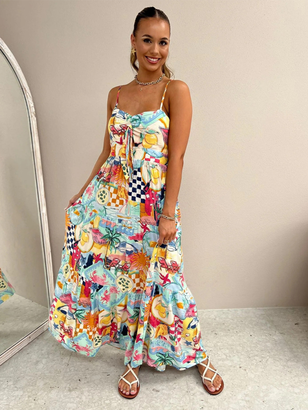 loose holiday dresses Uscallm Women's Sleeveless V Neck Maxi Dress Flowy Boho Casual Loose Long Solid Summer Holiday Dresses, Blue L, Size: Large