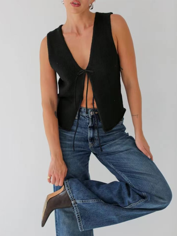 Blue Zone Planet | New sexy able and comfortable rope woolen vest-TOPS / DRESSES-[Adult]-[Female]-2022 Online Blue Zone Planet