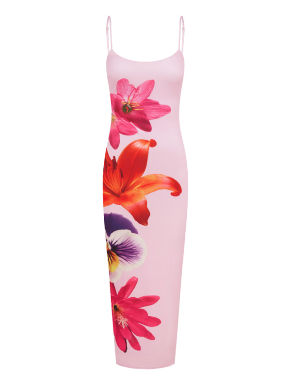 New fashion print multi-color temperament sling street style hip dress-[Adult]-[Female]-2022 Online Blue Zone Planet