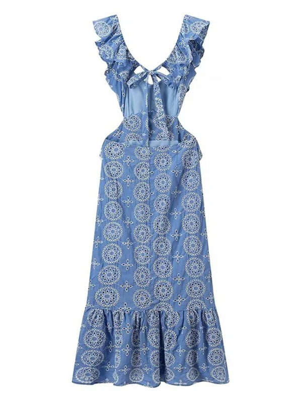 New Fashion Heavy Embroidery Layered Dress-[Adult]-[Female]-2022 Online Blue Zone Planet