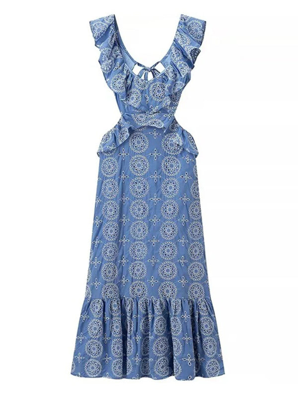 New Fashion Heavy Embroidery Layered Dress-[Adult]-[Female]-2022 Online Blue Zone Planet