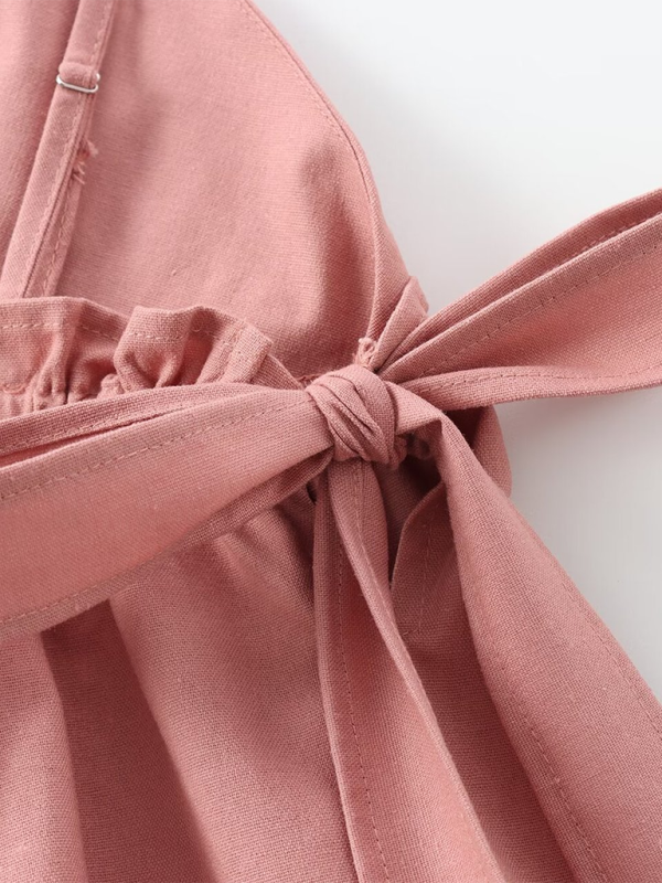 New women's wear with lace-up ruffled top-[Adult]-[Female]-2022 Online Blue Zone Planet