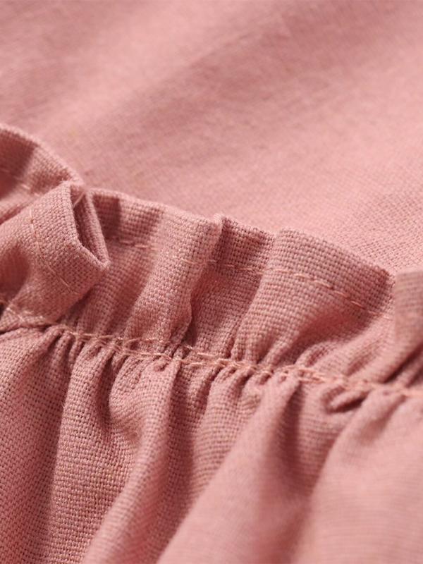 New women's wear with lace-up ruffled top-[Adult]-[Female]-2022 Online Blue Zone Planet