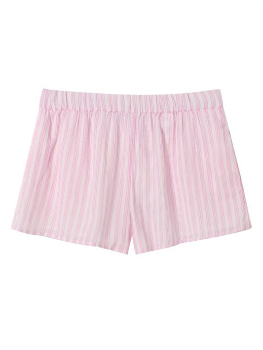 Blue Zone Planet | New women's casual oblique pocket striped shorts-TOPS / DRESSES-[Adult]-[Female]-Pink-XS-2022 Online Blue Zone Planet