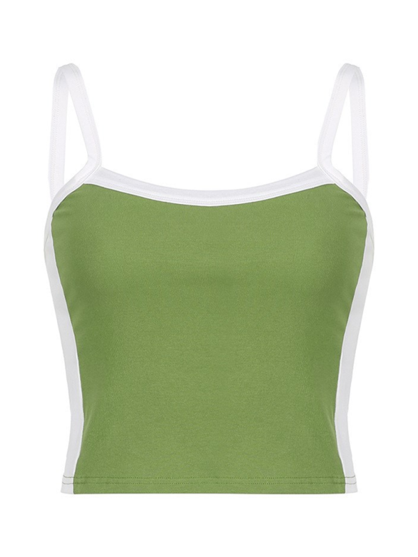 Hot Girl Street Solid Color Camisole-[Adult]-[Female]-2022 Online Blue Zone Planet