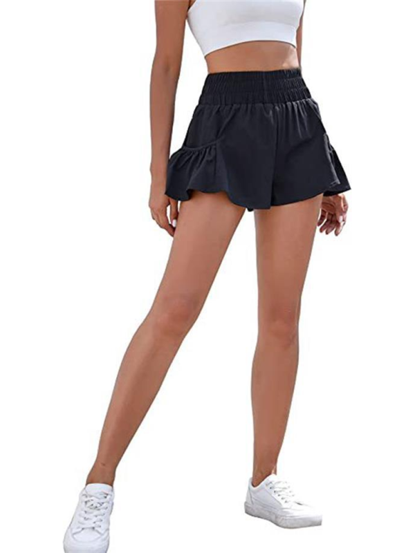 Blue Zone Planet | Fitness Running Quick Dry High Waist Shorts with Pockets-TOPS / DRESSES-[Adult]-[Female]-2022 Online Blue Zone Planet