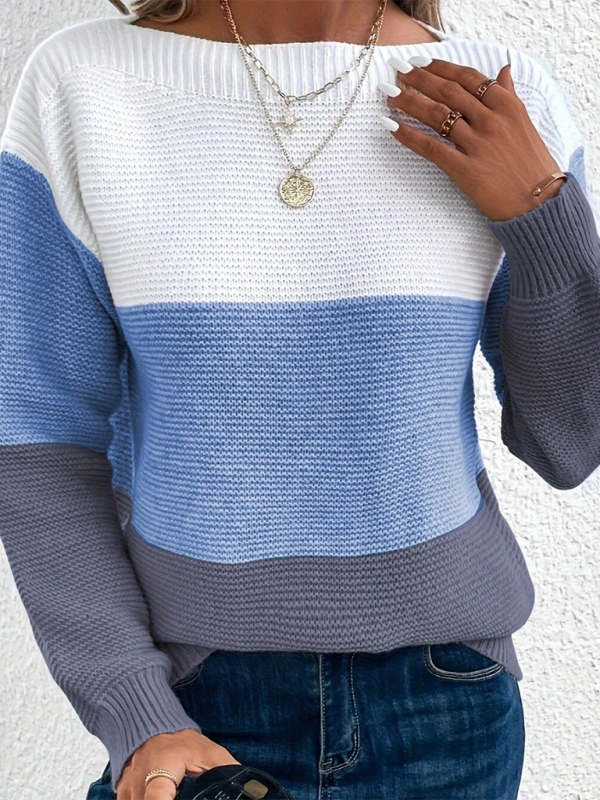 Loose crew neck sweater-[Adult]-[Female]-2022 Online Blue Zone Planet