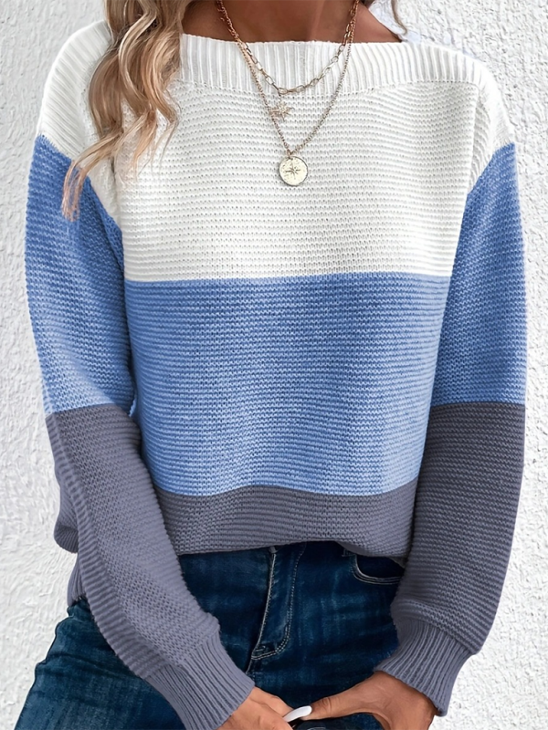 Loose crew neck sweater-[Adult]-[Female]-2022 Online Blue Zone Planet