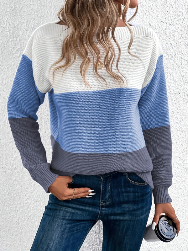 Loose crew neck sweater-[Adult]-[Female]-2022 Online Blue Zone Planet