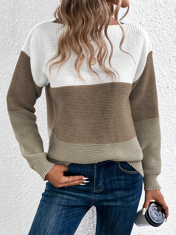 Loose crew neck sweater-[Adult]-[Female]-2022 Online Blue Zone Planet