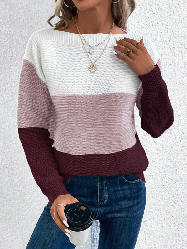 Loose crew neck sweater-[Adult]-[Female]-Lotus root Pink-S-2022 Online Blue Zone Planet