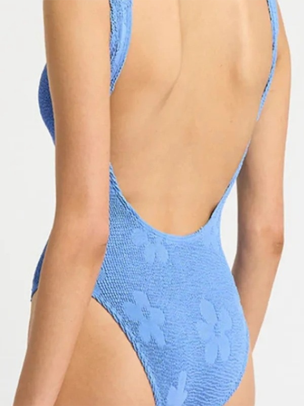 Blue Zone Planet | Solid color open back one piece swimsuit-TOPS / DRESSES-[Adult]-[Female]-2022 Online Blue Zone Planet