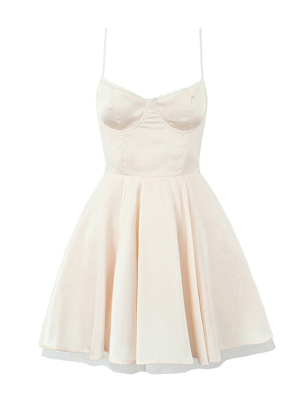 Tina's Sweetheart Neck Strappy Mini Petticoat Dress
