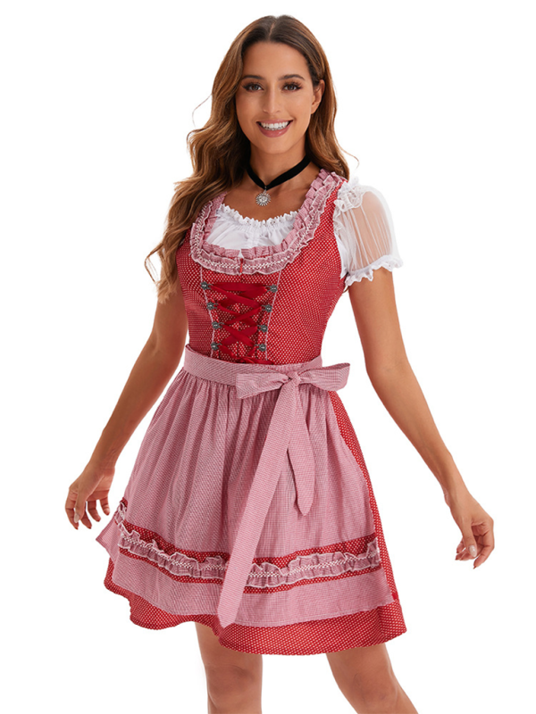 german festival dress Bjutir Women'S German Dress Oktoberfest Outfits Dirndl Dress Traditional German Festival Lady