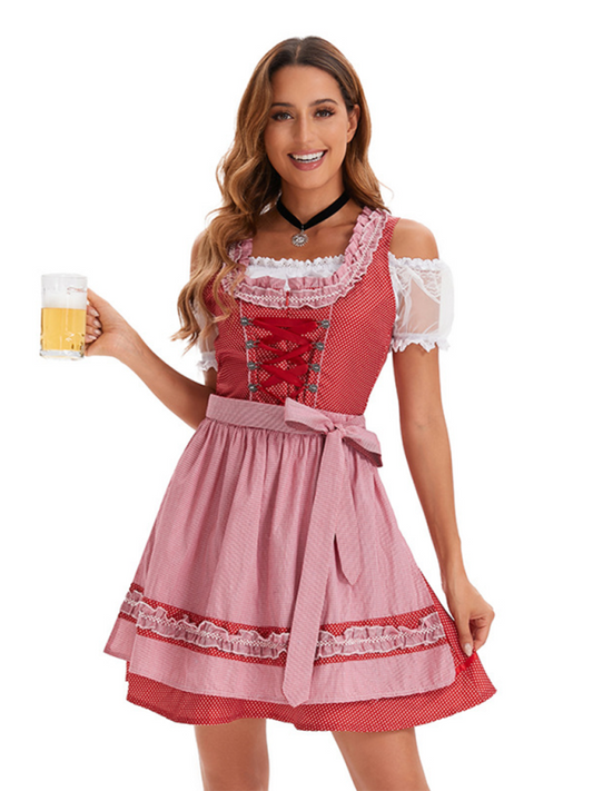 New Adult Women's German Oktoberfest Costume Festival Party Dress-[Adult]-[Female]-Pink-M-2022 Online Blue Zone Planet