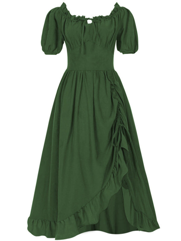 Oktoberfest New Retro Irregular Dress-[Adult]-[Female]-Green-S-2022 Online Blue Zone Planet