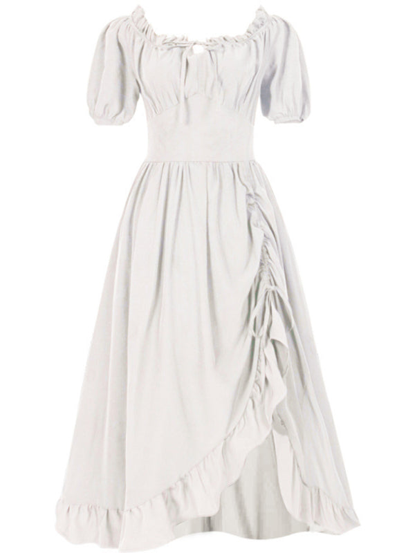 Oktoberfest New Retro Irregular Dress-[Adult]-[Female]-White-S-2022 Online Blue Zone Planet