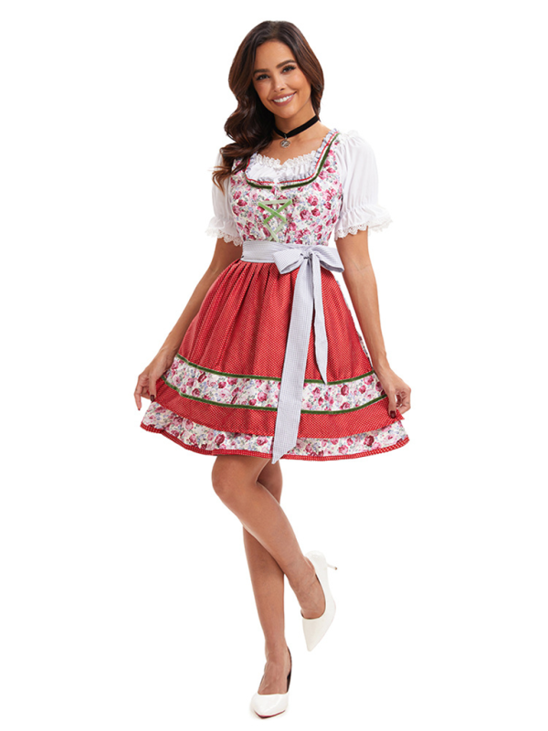 red oktoberfest dress Amazon.com: Populus Oktoberfest Outfits Women German Dirndl Dress Traditional Bavarian October Festival Costume Red and Black : Clothing, Shoes & Jewelry