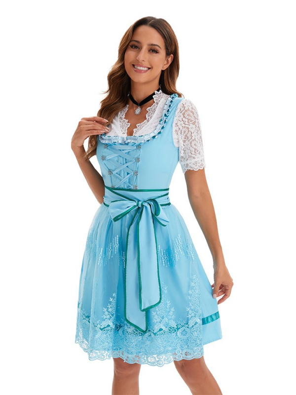 German Munich Oktoberfest Clothing Women's Printed Beer Clothing Dress-[Adult]-[Female]-2022 Online Blue Zone Planet