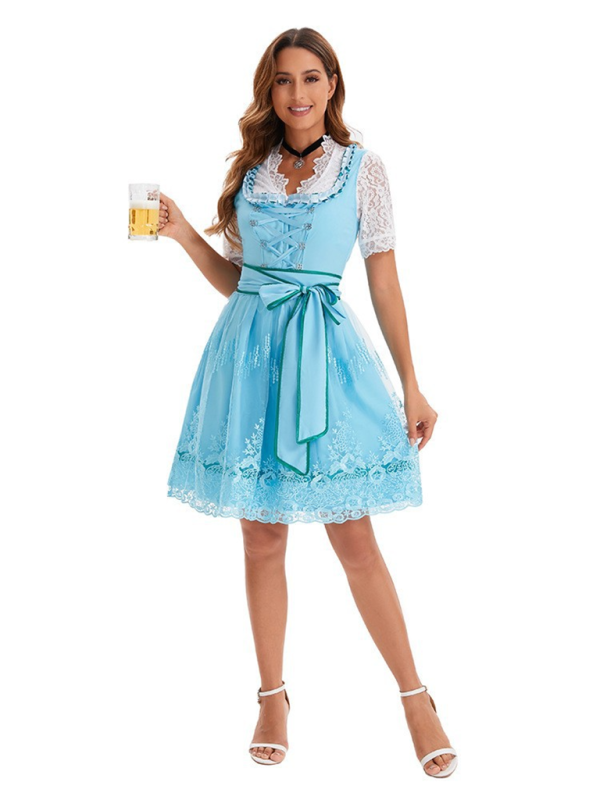 German Munich Oktoberfest Clothing Women's Printed Beer Clothing Dress-[Adult]-[Female]-2022 Online Blue Zone Planet