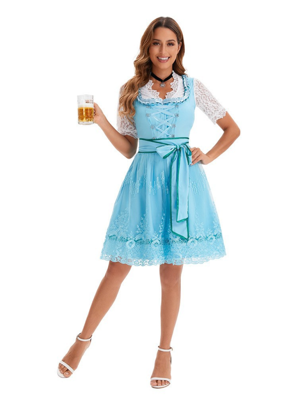 German Munich Oktoberfest Clothing Women's Printed Beer Clothing Dress-[Adult]-[Female]-2022 Online Blue Zone Planet