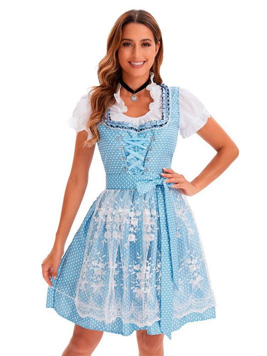 German Oktoberfest Dress-[Adult]-[Female]-Blue-S-2022 Online Blue Zone Planet