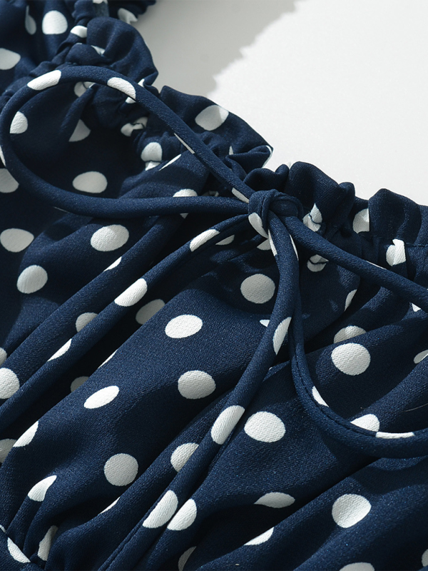 Polka dot print slip dress-[Adult]-[Female]-2022 Online Blue Zone Planet