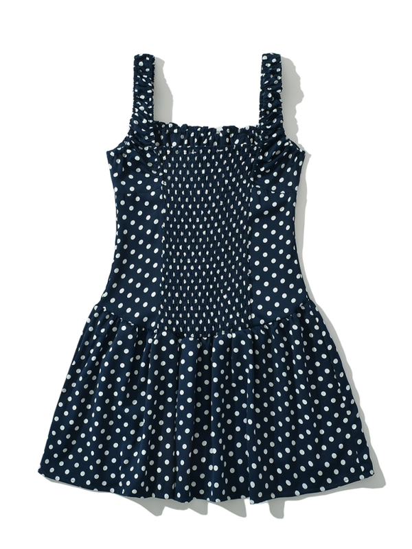 Polka dot print slip dress-[Adult]-[Female]-2022 Online Blue Zone Planet