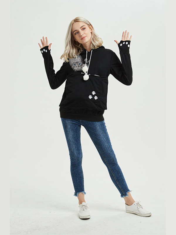 arrival big pocket hooded sweatshirt star sweatshirt-[Adult]-[Female]-2022 Online Blue Zone Planet