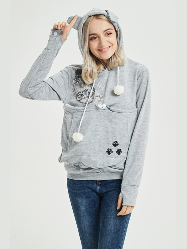 arrival big pocket hooded sweatshirt star sweatshirt-[Adult]-[Female]-2022 Online Blue Zone Planet