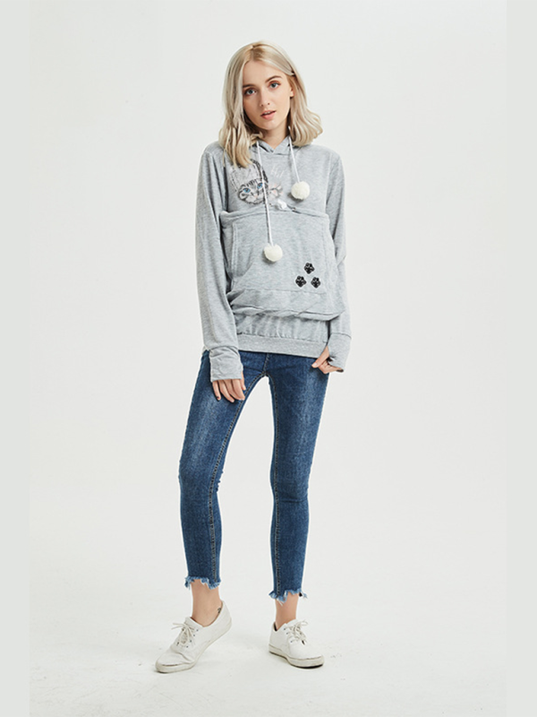 arrival big pocket hooded sweatshirt star sweatshirt-[Adult]-[Female]-2022 Online Blue Zone Planet