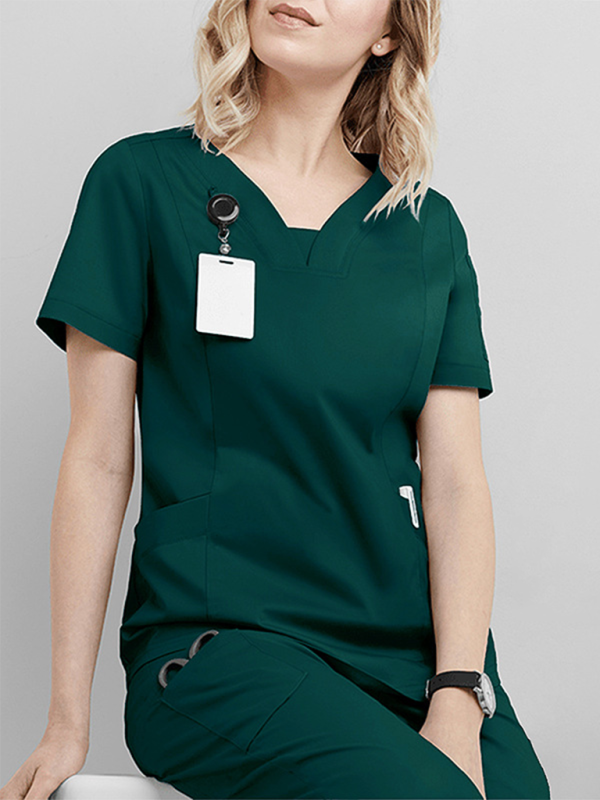 Dental hospital operating room washing clothes suit doctor nurse clothes beauty salon work clothes washing clothes-[Adult]-[Female]-Green black jasper-S-2022 Online Blue Zone Planet