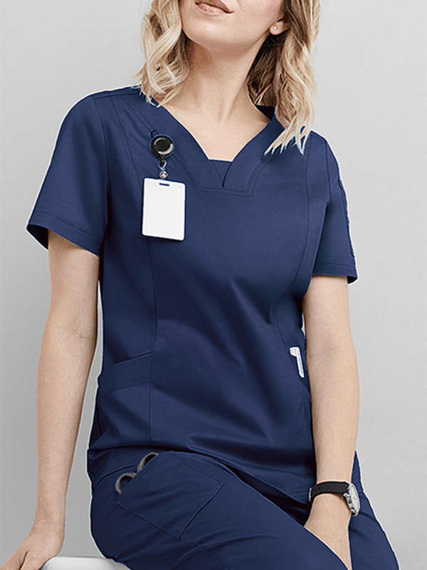 Dental hospital operating room washing clothes suit doctor nurse clothes beauty salon work clothes washing clothes-[Adult]-[Female]-Champlain color-S-2022 Online Blue Zone Planet