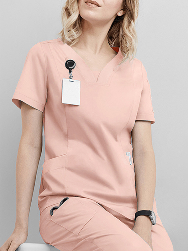 Dental hospital operating room washing clothes suit doctor nurse clothes beauty salon work clothes washing clothes-[Adult]-[Female]-Pink-S-2022 Online Blue Zone Planet