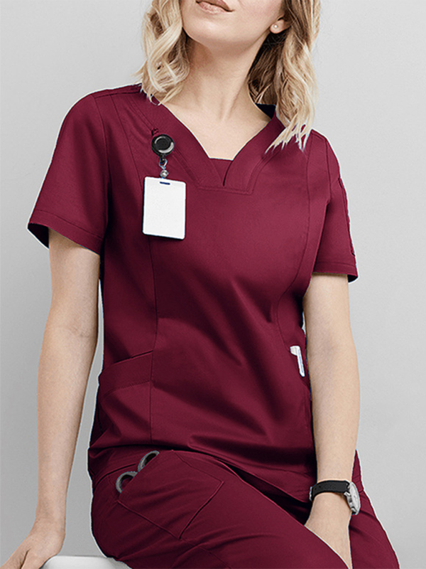 Dental hospital operating room washing clothes suit doctor nurse clothes beauty salon work clothes washing clothes-[Adult]-[Female]-Wine Red-S-2022 Online Blue Zone Planet