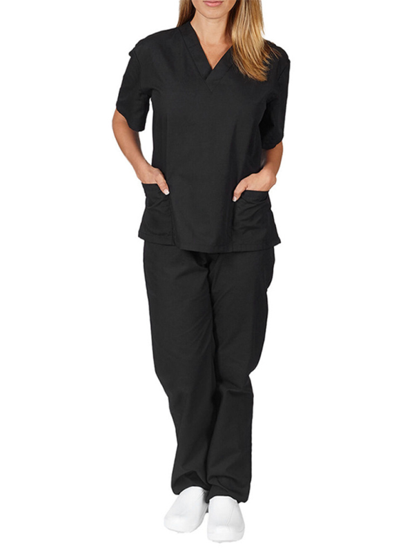 Wash clothes thin doctor surgical gown female nurse work clothes elastic Quick-drying suit-[Adult]-[Female]-Black-S-2022 Online Blue Zone Planet