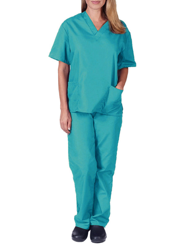 Wash clothes thin doctor surgical gown female nurse work clothes elastic Quick-drying suit-[Adult]-[Female]-Acid blue-S-2022 Online Blue Zone Planet