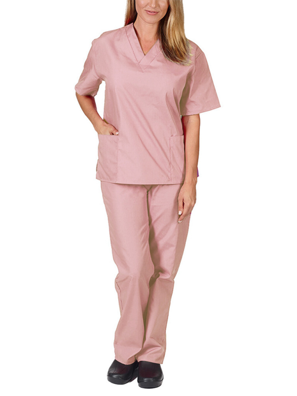 Wash clothes thin doctor surgical gown female nurse work clothes elastic Quick-drying suit-[Adult]-[Female]-Pink-S-2022 Online Blue Zone Planet