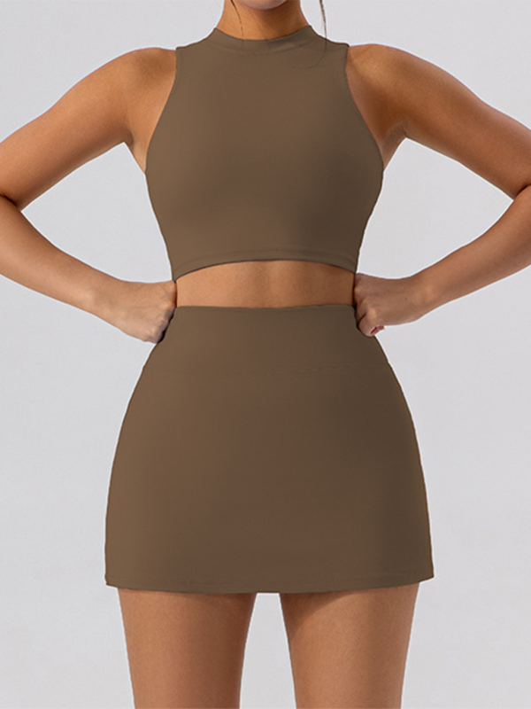 Hip Skirt Suit Vest Slim Fit Sports Suit