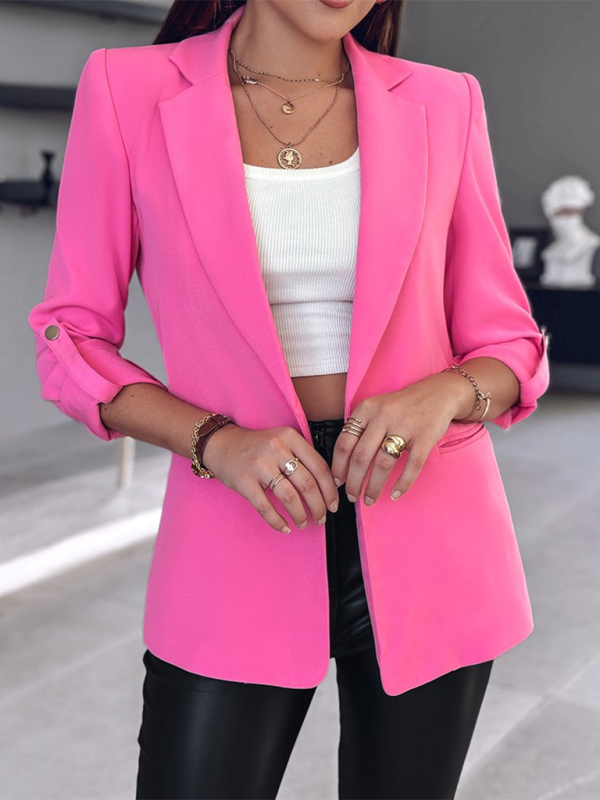 Stylish blazer with sleeves and buttons-[Adult]-[Female]-Rose-S-2022 Online Blue Zone Planet