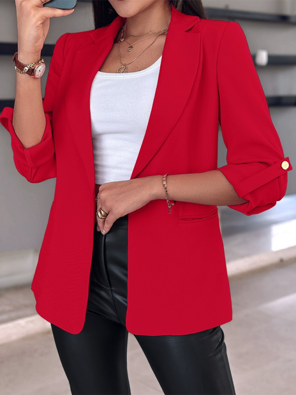 Stylish blazer with sleeves and buttons-[Adult]-[Female]-2022 Online Blue Zone Planet