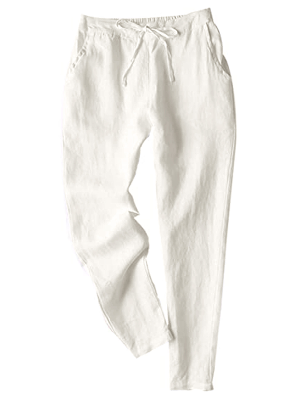 New Casual High Waist Button Straight Leg Pants-[Adult]-[Female]-2022 Online Blue Zone Planet