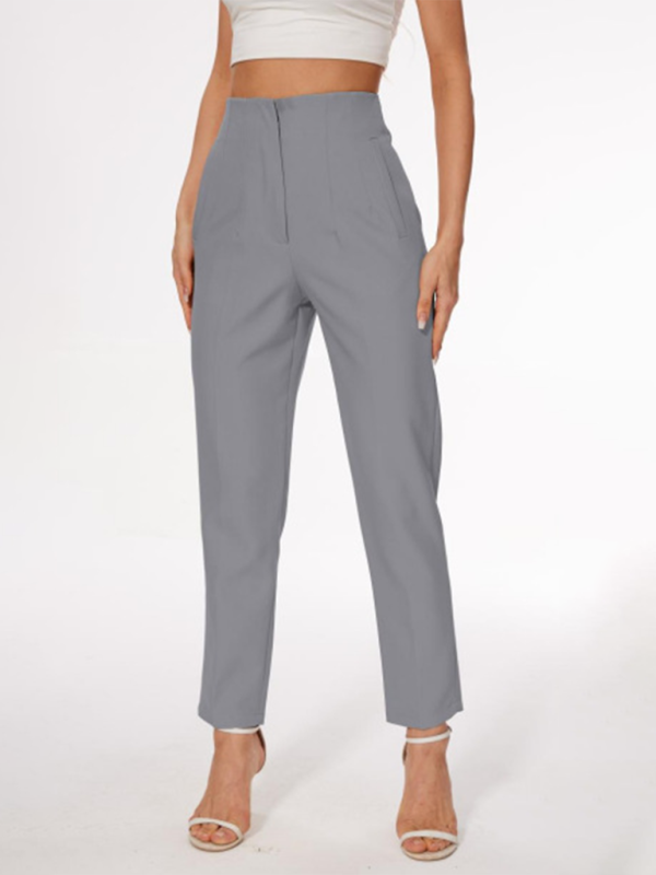 New Women's High Waist Casual Pants-[Adult]-[Female]-Misty grey-XS-2022 Online Blue Zone Planet