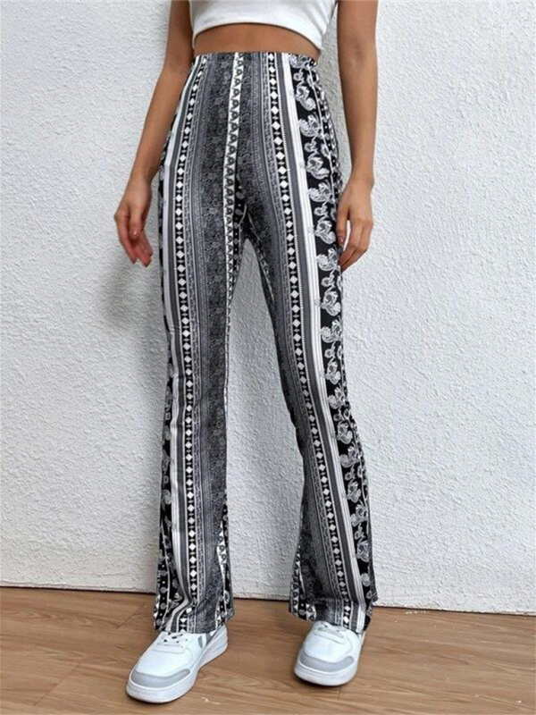 Boho Printed Skinny Micro Slim Sexy Casual Pants-[Adult]-[Female]-2022 Online Blue Zone Planet