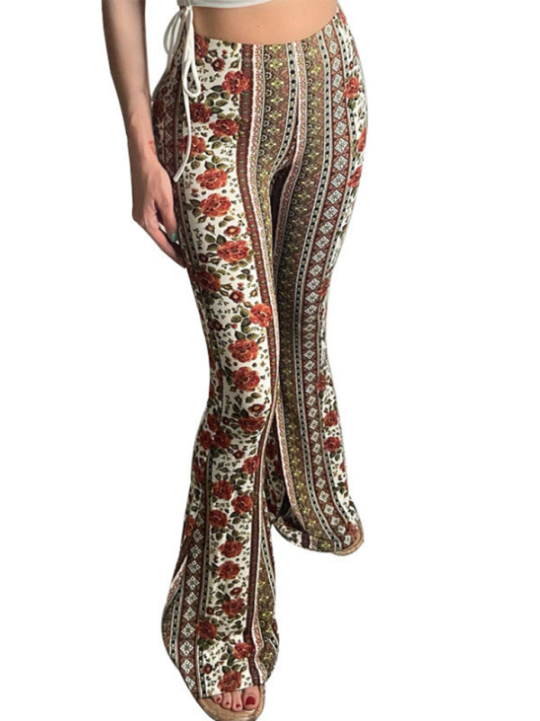 Boho Printed Skinny Micro Slim Sexy Casual Pants-[Adult]-[Female]-Pattern2-XS-2022 Online Blue Zone Planet