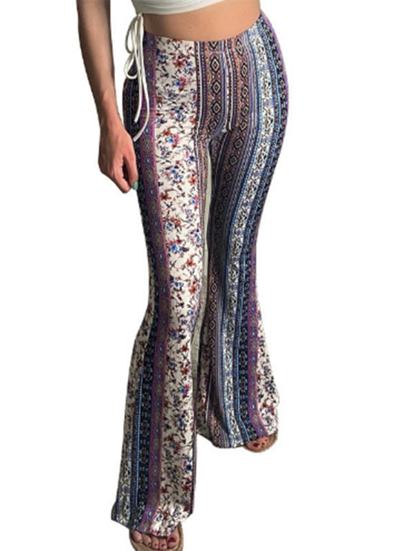 Boho Printed Skinny Micro Slim Sexy Casual Pants-[Adult]-[Female]-Pattern3-XS-2022 Online Blue Zone Planet